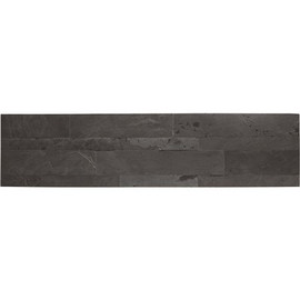 Aspect 23.6 in. x 5.9 in. Charcoal Slate Peel and Stick Stone Decorative Tile Backsplash