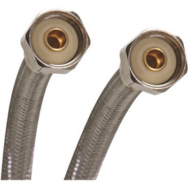 Fluidmaster 1/2 in. F.I.P. x 1/2 in. F.I.P. x 12 in. L Braided Stainless Steel Faucet Connector