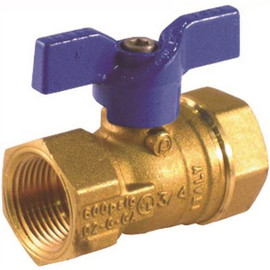 Jomar 3/4 in. FIP x FIP Gas Ball Valve with Threaded Connection and Side Tap