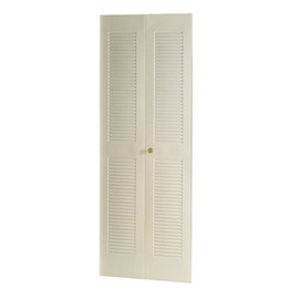 Dunbarton Corporation DUNBARTON THE LOUVER II METAL BI-FOLD DOOR, BRIGHT WHITE, 30X80 IN.