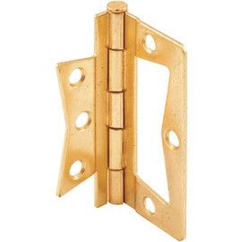 Prime-Line 3 in. Brass Plated Steel Bi-Fold Door Non-Mortise Hinge (2-Pack) Prime-Line 3 in. Brass Plated Steel Bi-Fold Door Non-Mortise Hinge (2-Pack)