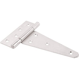 Prime-Line 6 in. Hot Rolled Steel, Satin Nickel Finish, Heavy Duty Tee Hinge (2-Pack) Prime-Line 6 in. Hot Rolled Steel, Satin Nickel Finish, Heavy Duty Tee Hinge (2-Pack)