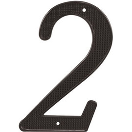 Prime-Line 4 in. House Number 2, Diecast, Black Finish