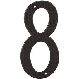 Prime-Line 4 in. Black Number 8 (2 Per Pack)