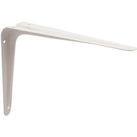 Prime-Line Shelf Brackets, 6-in. x 8-in., Stamped Steel, White Enamel Finish (2-pack)