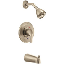 MOEN Baystone Lever Handle Tub/Shower Trim Kit for Use with Cycling Valves in Brushed Nickel