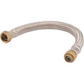 SharkBite 1/2 in. Push to Connect x 3/4 in. FIP x 15 in. L Stainless Steel Braided Water Heater Connector