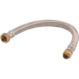 SharkBite 1/2 in. Push-to-Connect x 3/4 in. FIP x 18 in. Braided Stainless Steel Water Heater Connector