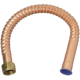 BrassCraft 3/4 In. FIP x 3/4 In. Nom Male/ Female Sweat x 18 In. Copper Water Heater Connector (7/8 In. OD)