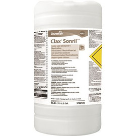 Diversey Clax Sonril 40A1 15 Gal. Drum Destainer/Neutralizer Color-Safe Fabric Stain Remover