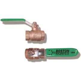 BOSTON METAL BALL VALVE, Female NPT Ends, 1/2 IN., LEAD FREE