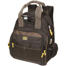 CLC 13 in. Lighted Tool Backpack in Black