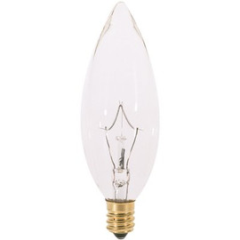 Satco 40-Watt BA9.5 Candelabra Base Decorative Incandescent Light Bulb in Warm White (25-Pack)