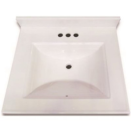 Premier 31 in. x 22 in. Camila Custom Vanity Top Sink in Solid White