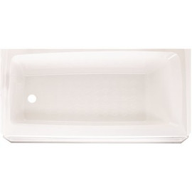 Swan 60 in. Fiberglass Left Drain Rectangular Alcove Bathtub in White