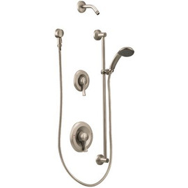MOEN Commercial 1-Handle Posi-Temp Shower Trim Kit in Brushed Nickel (Shower Head and Valve Not Included)