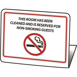 HY-KO "THIS ROOM IS RESERVED AS A NON-SMOKING ROOM" Easel (50 per Pack)