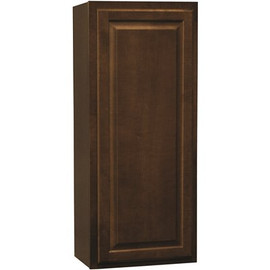 Hampton Bay Hampton Assembled 18x42x12 in. Wall Kitchen Cabinet in Cognac