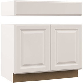 Hampton Bay Hampton Assembled 36 in. x 34.5 in. x 24 in. Accessible Sink Base Kitchen Cabinet in Satin White