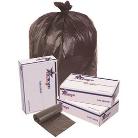 Renown 60 Gal. 38 in. x 60 in. Black 22 mic 25-Liners per Roll, Trash Can Liners (6-Rolls per Case)