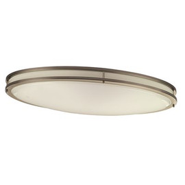 Monument 32 in. Brushed Nickel Integrated LED Flush Mount