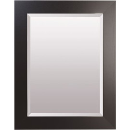 American Pride 24 in. x 30 in. Framed Beveled Makeup Mirror in Satin Black