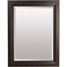 American Pride 24 in. x 30 in. Custom Select Framed Beveled Makeup Mirror in Venetian Bronze