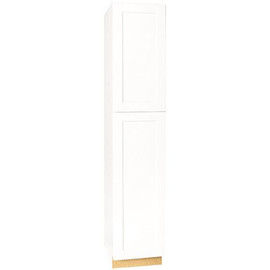 Hampton Bay Shaker Satin White Stock Assembled Pantry Kitchen Cabinet (18 in. x 90 in. x 24 in.)