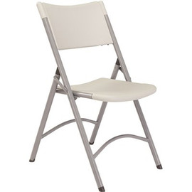 National Public Seating Grey Plastic Seat Outdoor Safe Folding Chair (Set of 4)