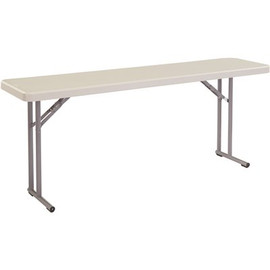 National Public Seating 72 in. Grey Plastic Smooth Surface Folding Seminar Table
