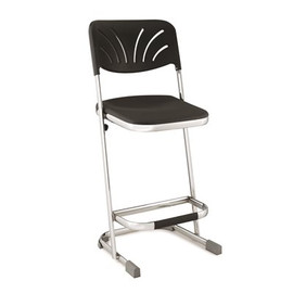 NATIONAL PUBLIC SEATING STOOL W/BLOW MLD ST&BKRST 24