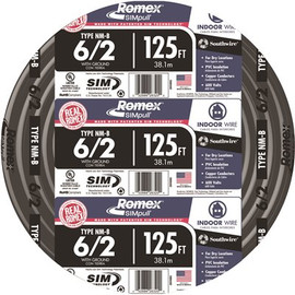 Southwire 125 ft. 6/2 Stranded Romex SIMpull CU NM-B W/G Wire