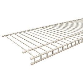 ClosetMaid SuperSlide 12 in. D x 48 in. W x 1 in. H White Ventilated Wire Wall Mounted Shelf Kit