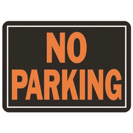 HY-KO 10 in. x 14 in. Orange On Black Aluminum No Parking Sign (12 per Pack)