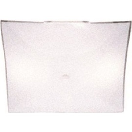 Royal Cove 11-3/4"W x 1-3/8"H Ceiling Flushmount Square Replacement Glass, White, 4 Per Box