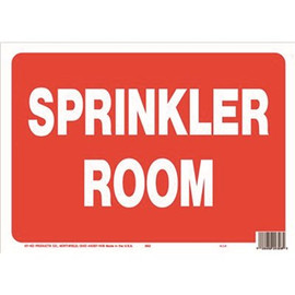 HY-KO 10 in. x 14 in. Polystyrene Sprinkler Room Sign