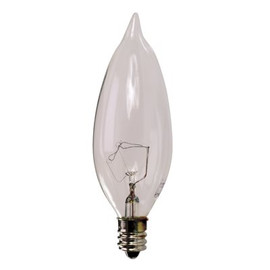 Sylvania SYLVANIA INCANDESCENT DECORATIVE LAMP B10, 60 WATT, 120 VOLTS, CANDELABRA BASE, CLEAR