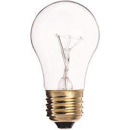 SATCO PRODUCTS SATCO INCANDESCENT APPLIANCE LAMP, A15, 40 WATTS, 130 VOLTS, MEDIUM BASE, CLEAR