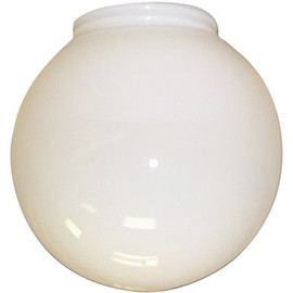 Monument Ball Globe Ceiling Fixture Replacement Glass, Milky White, 6 in., 3 in. Fitter