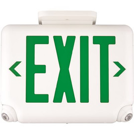 Dual-Lite 2.4-Watt Equivalent Integrated LED White with Red Letters Combination Emergency/Exit Sign with Self-Diagnostics