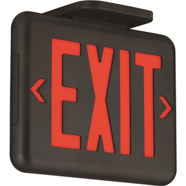 Hubbell Lighting Dual-Lite 2-Watt Black-Red Integrated LED Exit Sign AC Only