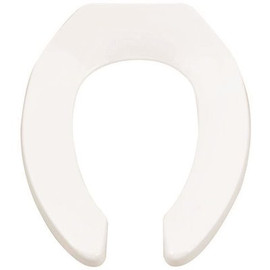 American Standard Commercial Elongated Open Front Toilet Seat Less Cover in White