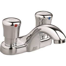 American Standard Metering Single Hole 2-Handle Low-Arc Bathroom Faucet in Polished Chrome