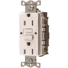 HUBBELL WIRING 15 Amp 125-Volt NEMA 5-15R Hubbell Autoguard Commercial Standard GFCI Receptacle, White