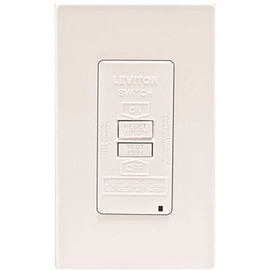 Leviton 20 Amp 125-Volt NEMA 5-20R SmartlockPro 2-Pole Blank Face Duplex GFCI Receptacle with LED, White