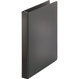 Business Source 11 in. x 8-1/2 in. Round Ring Binder 1 in. Capacity, Black