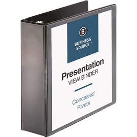 Business Source 11 in. x 8-1/2 in. Standard View Binder, 3 in. Capacity Black Business Source 11 in. x 8-1/2 in. Standard View Binder, 3 in. Capacity Black