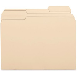 Business Source 11 ft. File Folders 1/3 in. Cut, Manila (100-Box)