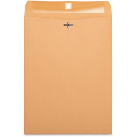 Business Source 28 lbs. 9 in. x 12 in. Clasp Envelopes Brown Kraft (100 per Box)