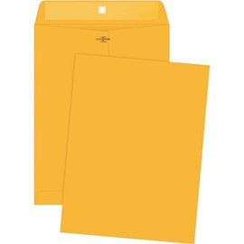 Business Source 28 lbs. 9-1/2 in. x 12-1/2 in. Clasp Envelopes Brown Kraft (100 per Box)